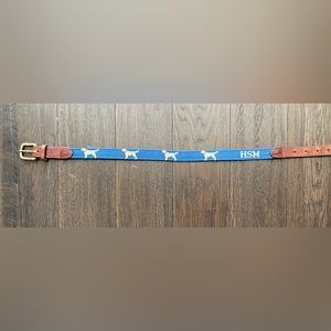 Smathers & Branson Hand-Stitched Needlepoint Belt size L Boys